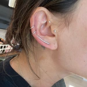 Diamond earring cuff